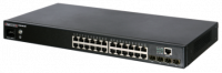 ���������� 24-Port 10/100/1000Base-T + 4 Gigabit Ethernet SFP, fan-less design L2+ Gigabit Ethernet Switch Edge-corE 4