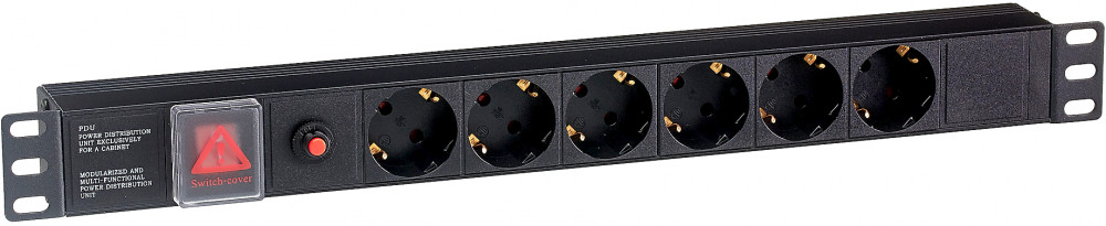   Exegate PDU-19H605  Al-6S-C14-SW-O, 19",1U,, 6Schuko, 14,   (EX280830RUS)