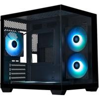 ������ XASTRA QW400M 5ARGB-FC-C6-AC Black mATX/Aquarium/Screewless/1x120mm+2x240 ARGB PWM FC fans/Argb+PWM HUB 6port/Type-C+USB3.0 (1 USB3.0 ������)/ QW400M-2FA24A-1FC12A-C6-AC