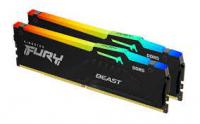  KINGSTON 16GB Kingston DDR5 5600 DIMM FURY Beast RGB XMP Gaming Memory KF556C40BBAK2-16 Non-ECC, CL40, 1.25V, (Kit of 2) 1RX16 40-40-40 288-pin 16Gbit, RTL