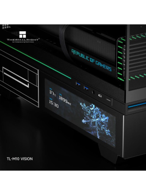������ Thermalright M10 Vision, Mini-Tower, TG, LCD, ARGB, no fans, 2xUSB-A 3.0, 1xUSB Type-C, mATX, mITX Black