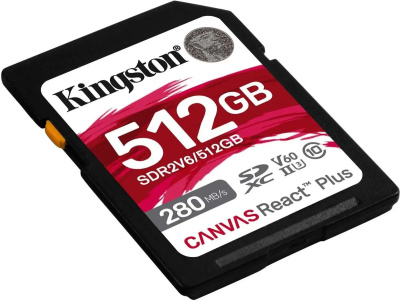 ���� ����� SDXC 512GB Kingston SDR2V6/512GB Canvas React Plus w/o adapter