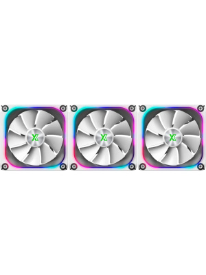 �������� ������������ (3��) XASTRA FZ120W ARGB triple pack 120x120x28�� ( PWM, FDB,ARGB, Matrix screen,����������, Daisy-chain ���������� , 0-2000 rpm, white)  BOX