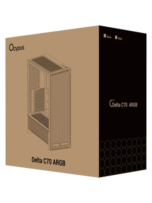 ������ Ocypus Delta C70 WH ARGB, EATX, Type-C*1, USB3.0*2, FRONT 3x120mm ARGB, REAR 1x120mm ARGB