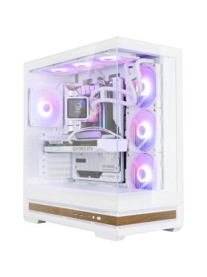 ������ ZALMAN P40 NAMU, ATX, WHITE, WINDOW, WOODEN ELEMENTS, 2xCombo(2.5� or 3.5�), 1xUSB TYPE-C, 2xUSB3.0, SIDE 3x120mm ARGB, REAR 1x120mm ARGB