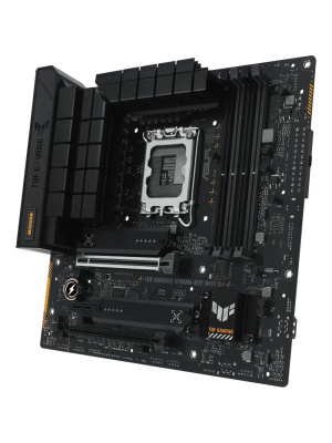 ����������� ����� ASUS TUF GAMING B760M-BTF WIFI D4, LGA1700, B760, 4*DDR4, 4*SATA, 3*M.2, 4*USB 3.2, 3*USB 2.0, Type-C, 2*PCIx16, 1*PCIx1, DP+HDMI, mATX; 90MB1E50-M0EAY0