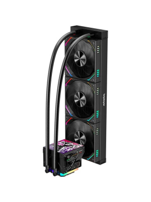 ������� �������� ���������� 1STPLAYER F.A.S.T. FT-360 Black / 3x120mm ARGB fans, 300W TDP, 3.95" LCD screen / FT-360-BK