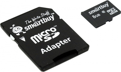 ����� ������ 8Gb MicroSD SmartBuy Class 10 + Adapter (SB8GBSDCL10-01)
