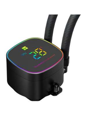 ��� Thermalright Frozen Horizon 240 Digital (240mm, LED temp., Black, ARGB/ Fans: 2x120mm, 68.9CFM, 28.2dBA, 2000RPM/ Pump height 53.2mm, Rad thickness 27mm/ S: 1700, 1200, 1851, 115X, AM5, AM4)
