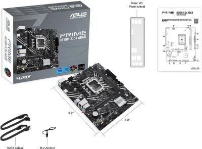 ����������� ����� ASUS PRIME H610M-K D4 ARGB, LGA 1700, Intel H610, mATX, Ret 90MB1HN0-M0EAY0