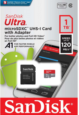   1Tb MicroSD SanDisk Ultra + SD  (SDSQUA4-1T00-GN6MA)