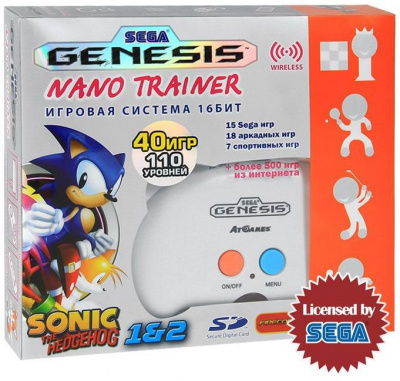   SEGA Genesis Nano Trainer White + 40 