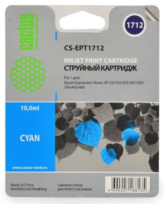 �������� �������� Cactus CS-EPT1712 ������� ��� Epson XP-33/103/203/207/303/306/403/406 (10��)