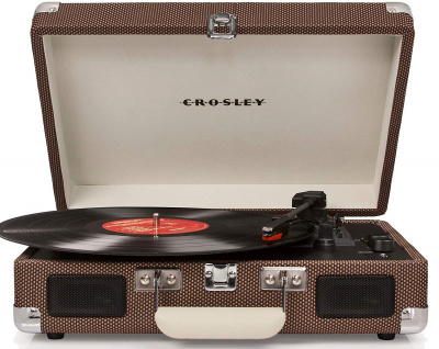 Crosley Cruiser Deluxe     (	33 1/3, 45, 78 /, 7 ", 10", 12", mini jack, RCA, AUX, Bluetooth, NP6,CRL8005D-TW)