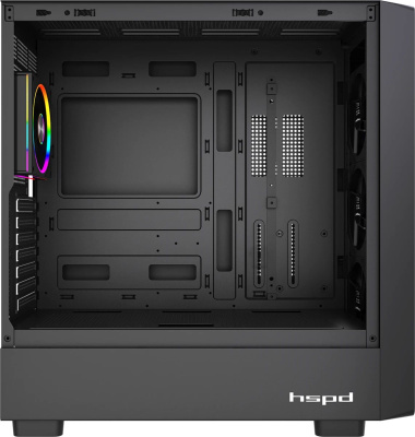 ������ HSPD F760-TGBK-ARGB, Midi-Tower, ��� ��, Black