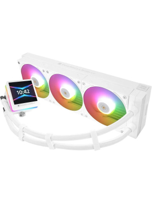 ��� Thermalright Grand Vision 360 (360mm, LED, White, ARGB/ Fans: 3x120mm, 80.45CFM, 29.4dBA, 2150RPM/ Pump height 72.5mm, 6400RPM, Rad thickness 27mm/ S: 1700, 1200, 1851, 115X, 2011, 2066, AM5, AM4)
