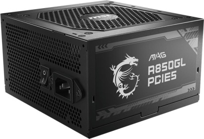 ���� ������� MSI MAG A850GL PCIE5 , 850W, 80+ Gold, ��������� ���������, ATX 3.0, PCIE5, RTL