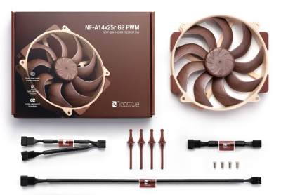 �e�������� ��� ������� Noctua NF-A14x25r G2 PWM (NF-A14x25r G2 PWM) - 140mm, 1500 ��/���, 24.8 ��, 4-pin PWM