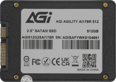 ���������� SSD AGi SATA-III 512GB AGI512G25AI178R-CB AI178 2.5"