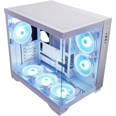 ������ CHIEFTEC VISIO WHITE GM-30W-TG-OP ��� ��, ������� ���� (��������) �� ����������� ������, 6xPWM ARGB 120�� ������������, �����, ATX