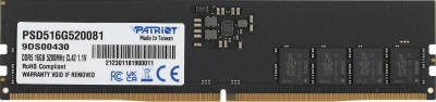 ������ SO-DIMM DDR 5 DIMM 16Gb 5200Mhz, PATRIOT Signature Line (PSD516G520081S) (retail)