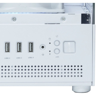 ������ XASTRA Q300M 5ARGB-C6 White mATX/Aquarium/Screewless/ 5x120mm ARGB PWM FC fans/Argb+PWM HUB 6port/ Q300M-5FC12A-C6-WH