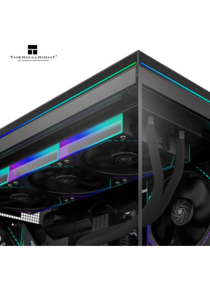 ������ Thermalright M10 Vision FAN4-M, Mini-Tower, TG, LCD, 4x120mm ARGB, 2xUSB-A 3.0, 1xUSB Type-C, mATX, mITX Black