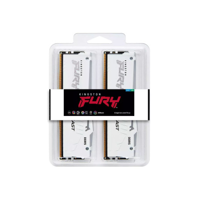 Kingston Fury ����������� ������ ����������� ������ 64Gb DDR5 6000MHz Beast White RGB (KF560C40BWAK4-64) (4x16Gb KIT) 4x16 �� (KF560C40BWAK4-64)