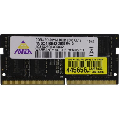 ������ ��� �������� Neo Forza SO-DIMM DDR4 DIMM 16 �� PC4-21300 (DDR4 2666 ���) (NMSO416E82-2666EA10)