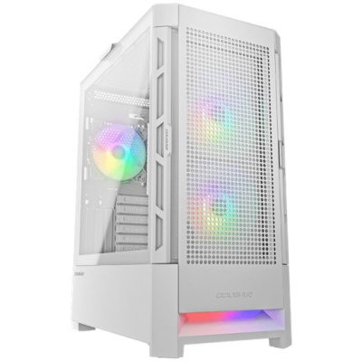 ������ Cougar Airface RGB White, 2�140�� + 1x120mm ARGB Fan, ARGB Fan Hub, ��� ��, �����, ATX