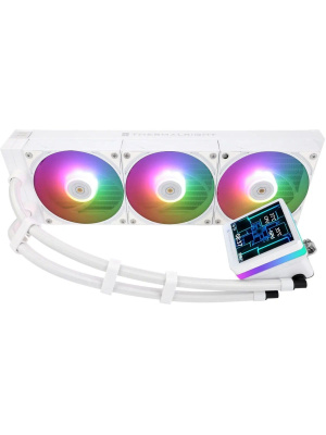 ��� Thermalright Grand Vision 360 (360mm, LED, White, ARGB/ Fans: 3x120mm, 80.45CFM, 29.4dBA, 2150RPM/ Pump height 72.5mm, 6400RPM, Rad thickness 27mm/ S: 1700, 1200, 1851, 115X, 2011, 2066, AM5, AM4)