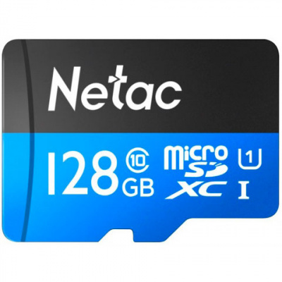 ����� ������ MicroSDXC 128GB Netac Class 10 UHS-I U1 P500 Standart + ������� (NT02P500STN-128G-R)