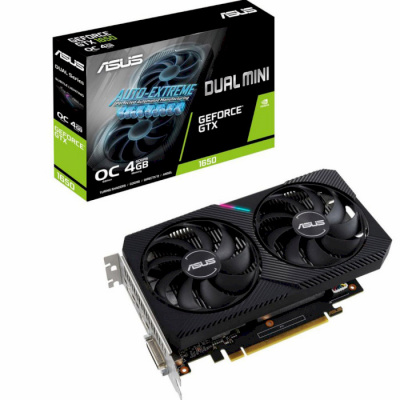  Asus PCI-E DUAL-GTX1650-O4GD6-MINI NVIDIA GeForce GTX 1650 4096Mb 128 GDDR6 1620/12000  DVIx1/HDMIx1/DPx1/HDCP Ret