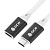 Удлинитель USB 3.1 Type C-С Greenconnect GCR-53733, 1.0m белый, 100W/20V/5A, M/F, TPE, AL сase черный, белый ПВХ, экран, армированный