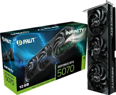 ���������� Palit NVIDIA GeForce RTX 5070 Infinity 3 12��, GDDR7, Ret NE75070019K9-GB2050S
