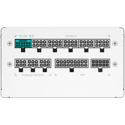 ���� ������� Deepcool GAMERSTORM PQ650G WH (ATX 3.1, 650W, Full Cable Management, PWM 120mm fan, 80+ GOLD, Active PFC + Half Bridge + DC/DC, Full Japanese Capasitors, Gen5 PCIe, �����) RET