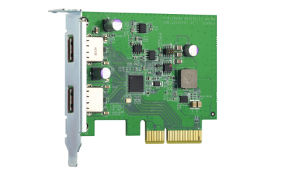 ����� ���������� QNAP QXP-10G2U3A USB Dual Port Adapter, 2 x 10Gb / s USB 3.2 Gen 2, PCIe Gen3 x2