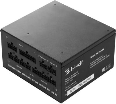 ���� ������� Bloody ATX 850W BD-PS850G 80+ gold (20+4pin) APFC 120mm fan 12xSATA Cab Manag RTL
