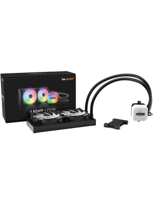 ��� be quiet! LIGHT LOOP 240mm (250W, 240mm, Black, ARGB/ Fans: 2x120mm, 61.8CFM, 34.9dBA, 2100RPM/ Pump 2900RPM, Rad thickness 27mm/ S: 1851, 1700, 1200, 115X, AM5, AM4)