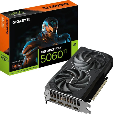 ���������� Gigabyte NVIDIA GeForce RTX 5060 Ti Windforce Max 8Gb, GV-N506TWF2MAX OC-8GD 1.0, GDDR7, Ret