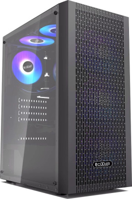 ������ PCcooler MA100 Mesh BK, ��� ��, Midi-Tower, ������ (C3-A510BKP3-GL)