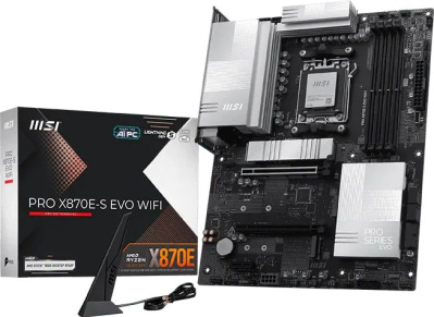 ����������� ����� MSI PRO X870E-S EVO WIFI, Socket AM5, AMD X870E, ATX, Ret