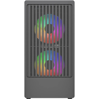 ������ Powercase Mistral SM07 ARGB, Tempered Glass, 3x120mm ARGB PWM fans, ������, mATX  (CMMSM07B-A3)