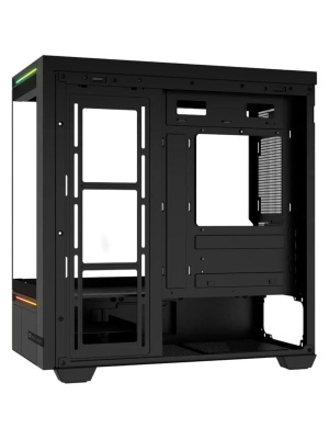 ������ Thermalright M10, Mini-Tower, TG, ARGB, no fans, 2xUSB-A 3.0, 1xUSB Type-C, mATX, mITX Black