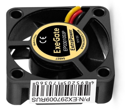 Exegate EX297009RUS ���������� 12B DC ExeGate ExtraPower EP03010S3P (30x30x10 ��, Sleeve bearing (��������� ����������), 3pin, 10500RPM, 29dBA)