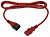 Кабель питания монитор-компьютер Hyperline PWC-IEC13-IEC14-1.0-RD (3x0.75), 10A, прямая вилка, 1 м, цвет красный