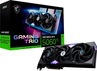 ���������� MSI NVIDIA GeForce RTX 5060 Ti Gaming Trio OC 16Gb GDDR7, Ret