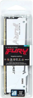 ������ �����������/ Kingston 32GB 5600MT/s DDR5 CL40 DIMM FURY Beast White RGB XMP (KF556C40BWA-32)