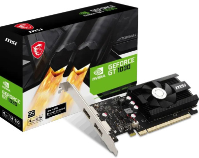 ���������� MSI NVIDIA GeForce GT 1030 OC 4GB, DDR4, OC, Ret (GT 1030 4GD4 LP OC)