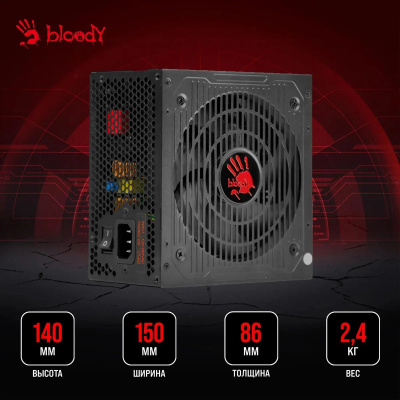 ���� ������� Bloody ATX 850W BD-PS850G 80+ gold (20+4pin) APFC 120mm fan 12xSATA Cab Manag RTL